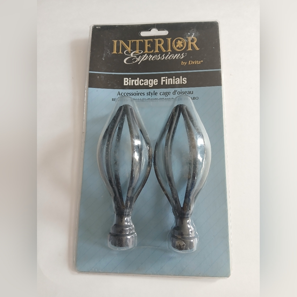 Interior Expressions By Dritz Birdcage Finials Metal Curtain Rod Ends